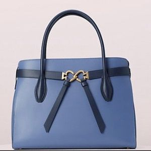 Kate Spade New York Toujours Large Women's Satchel Bag  Blue NWT Orig Price $398